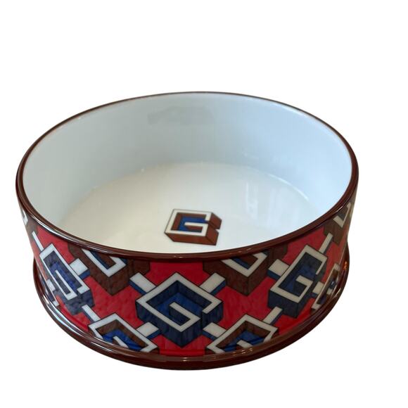 Gucci X Richard Ginori Geometric Dog Food Bowl Water Bowl Large w/ Box NEW - Picture 16 of 16